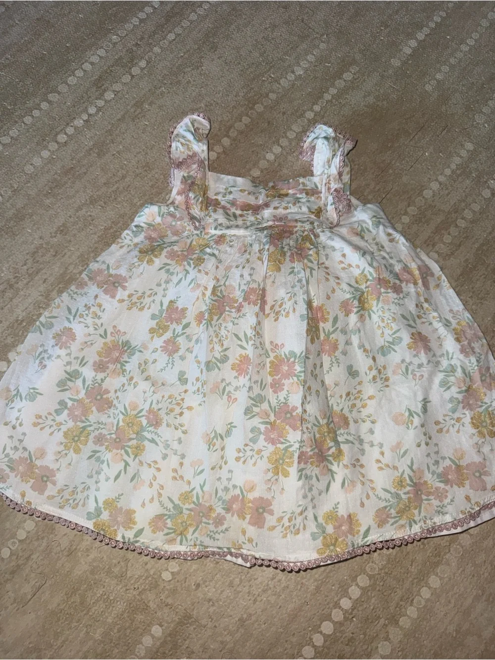 cupcakes & cashmere Floral Sundress in White, Pink, Yellow, Green